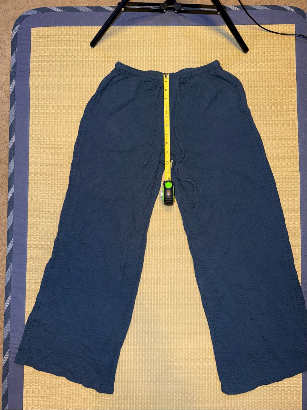 SHEIN Navy Wide-Leg Drawstring Pants